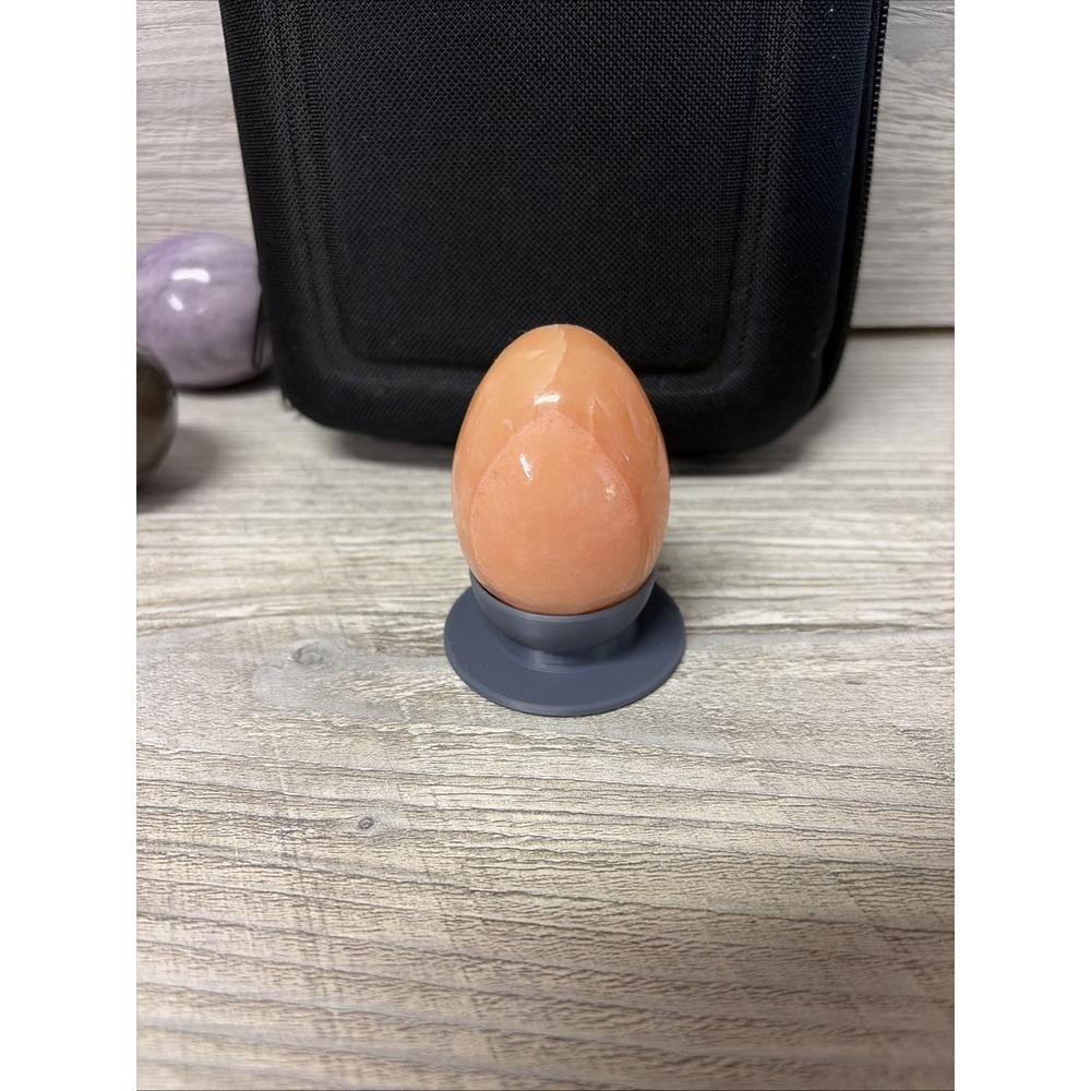 Lot Of 6 Eggs Stone Marble Alabaster Granite Multi Color (e8-01) - Picture 5 of 16